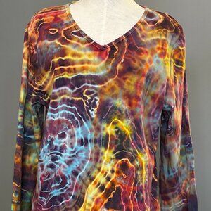 HOMEMADE: Cherokee long sleeve V-neck T-shirt